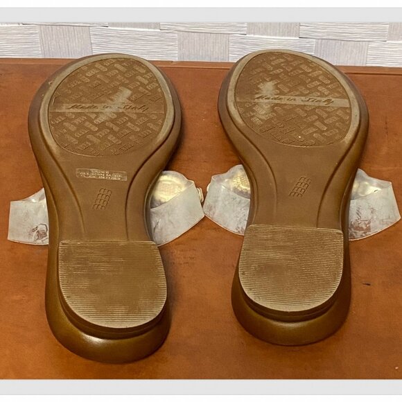 Toscanella Made In Italy Rhinestone Jeweled Open Toe Sandals Size 9.5 - Picture 6 of 6